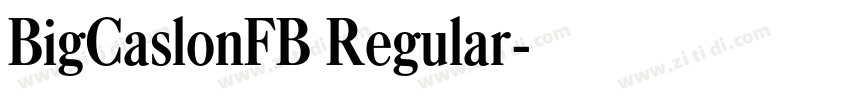 BigCaslonFB Regular字体转换
